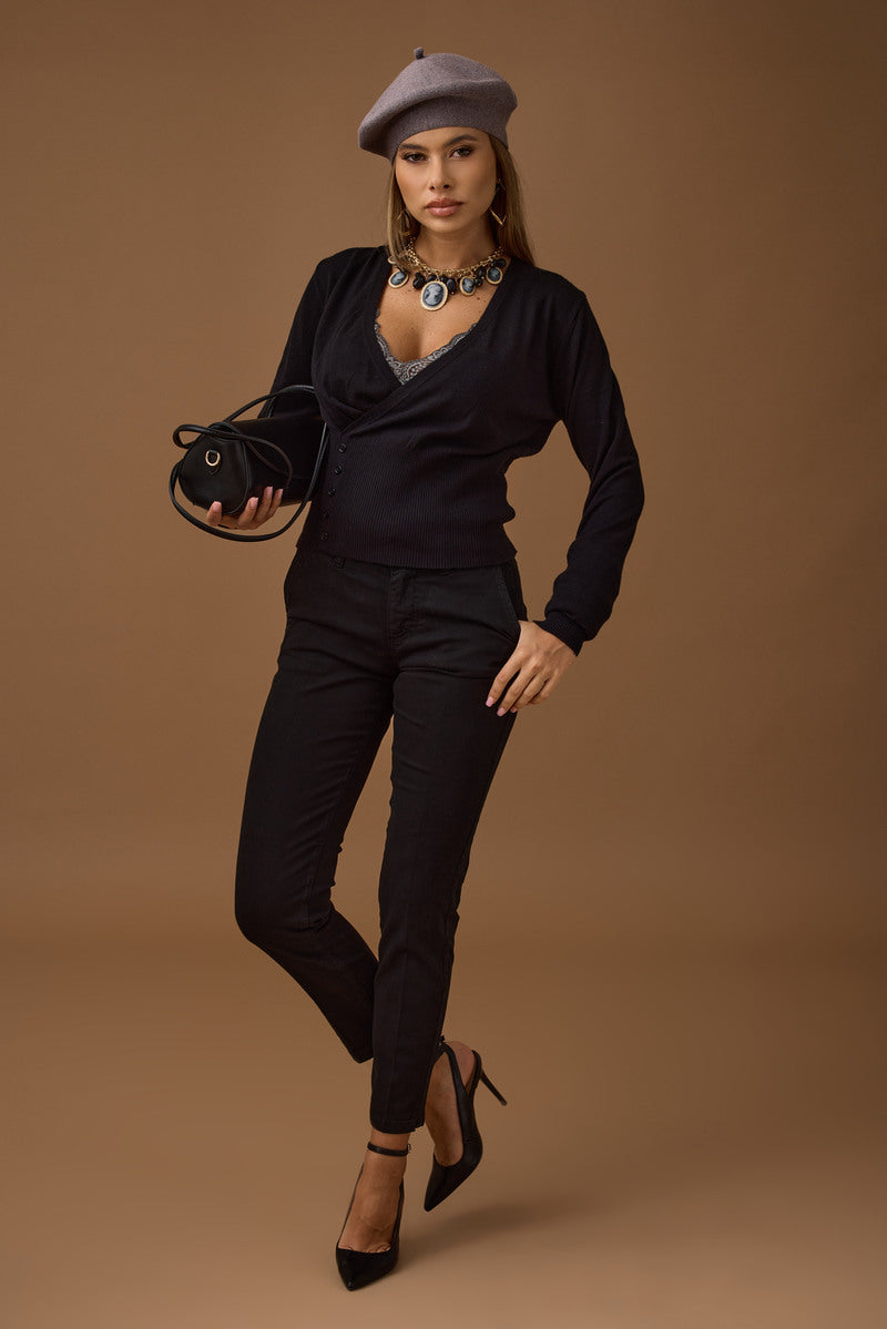 Pantalone Basic Nero|Colore:Nero