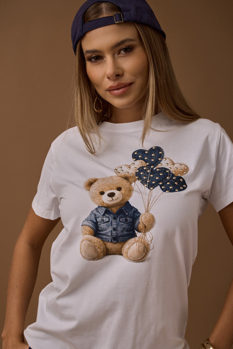 T-Shirt Teddy Ballon Blu|Colore:Blu