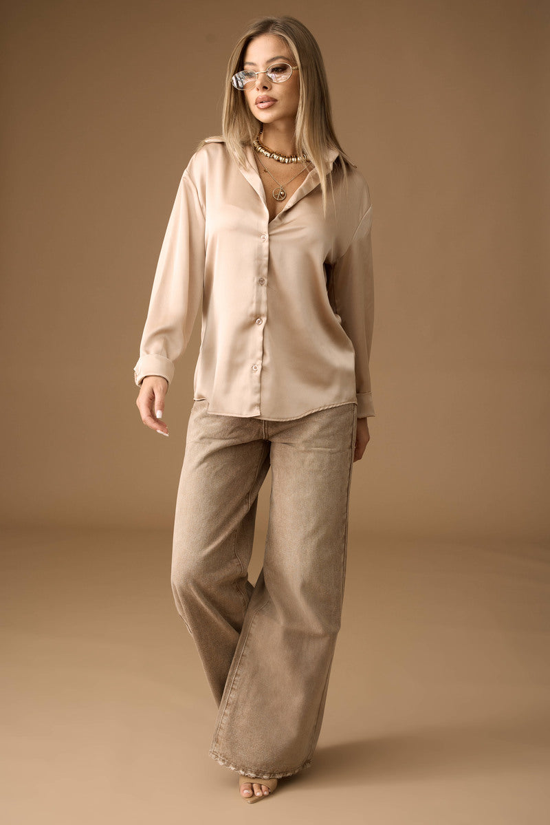 Pantalone Dritto Con  Elastico cammello|Colore:Cammello