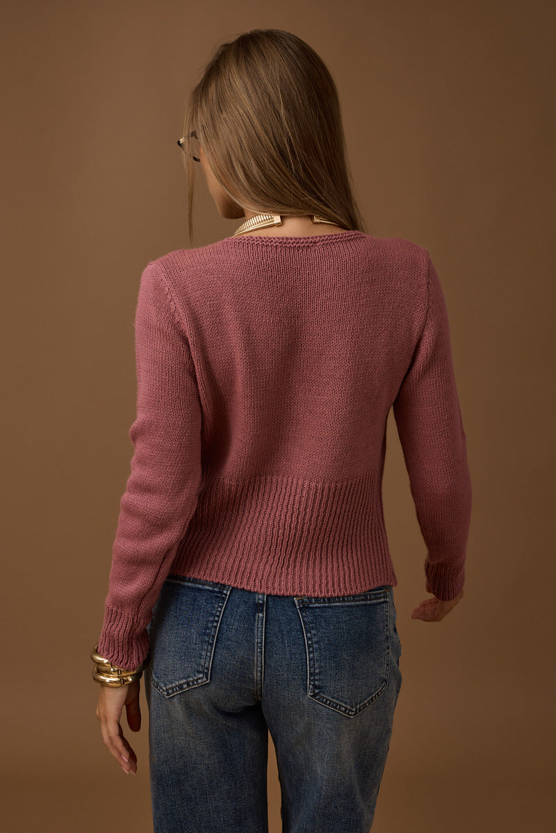 Cardigan 2 Bottoni Vestibilità Slim rosa pepe|Colore:Rosa pepe