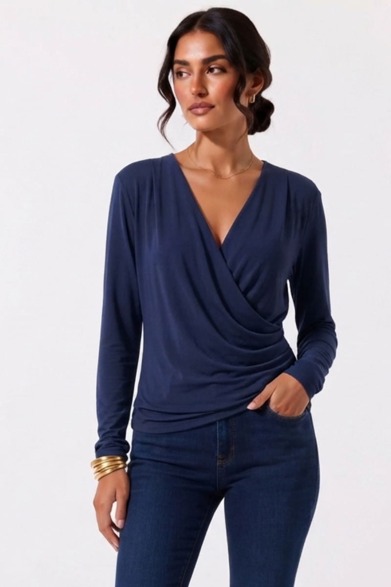Maglia Incrocio blu|Colore:Blu