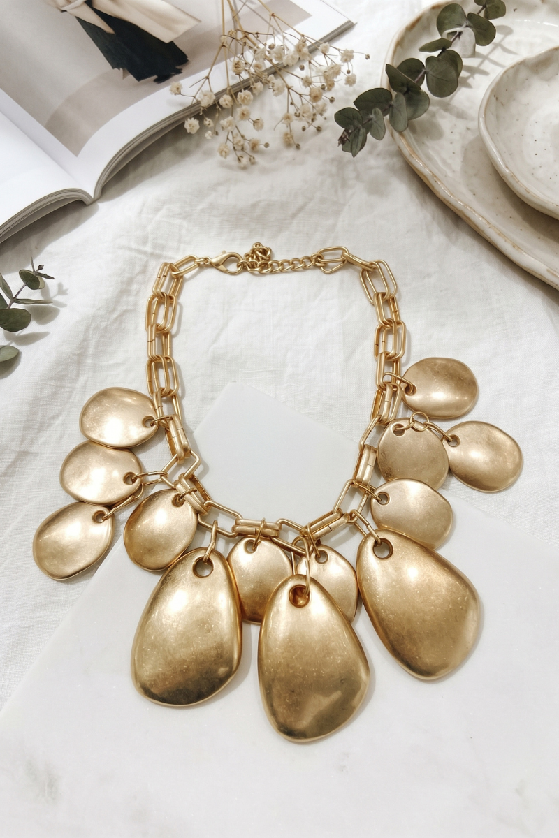 Collana Catena Placche oro|Colore:Oro
