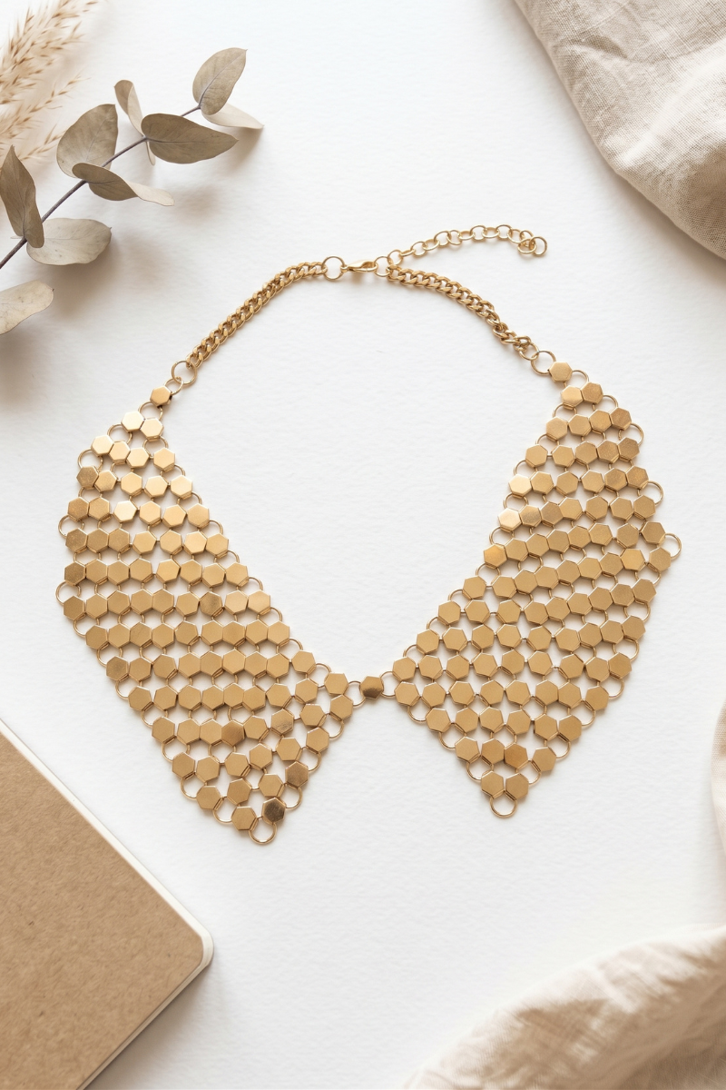 Collana Colletto Alveare oro|Colore:Oro