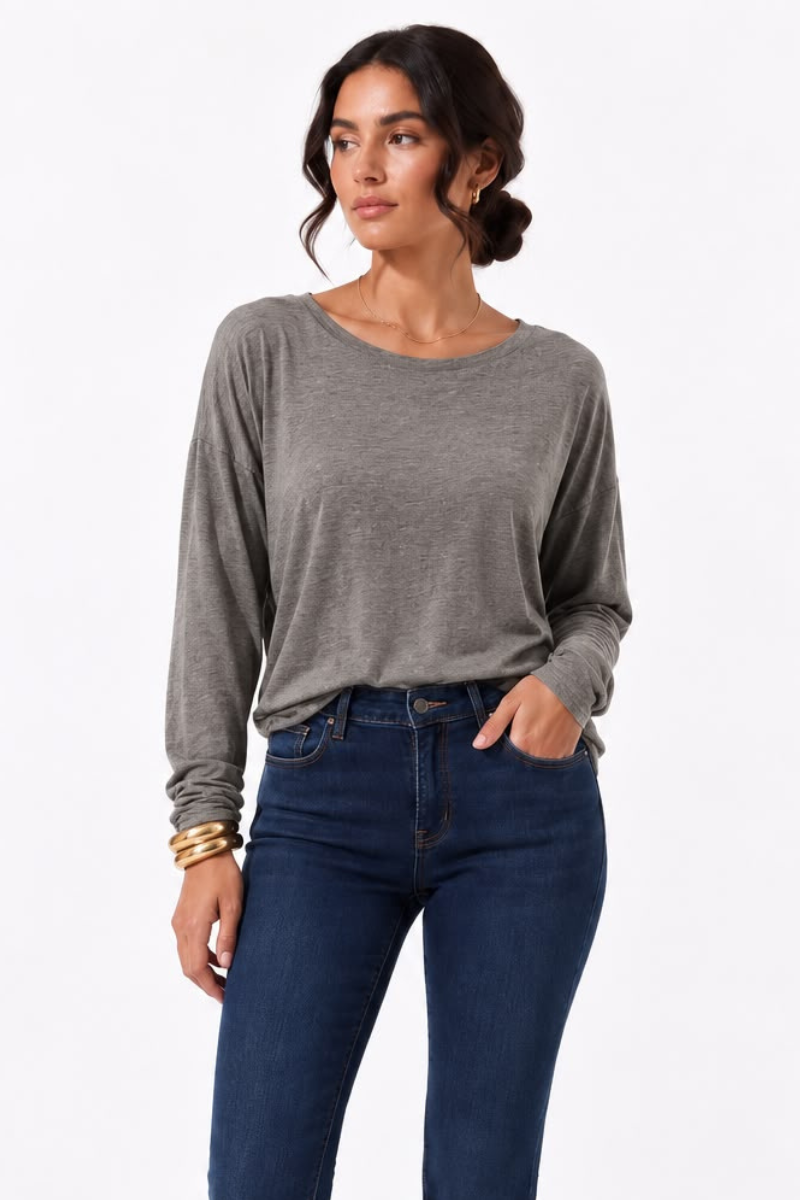 Maglia Inserti Lurex grigio|Colore:Grigio