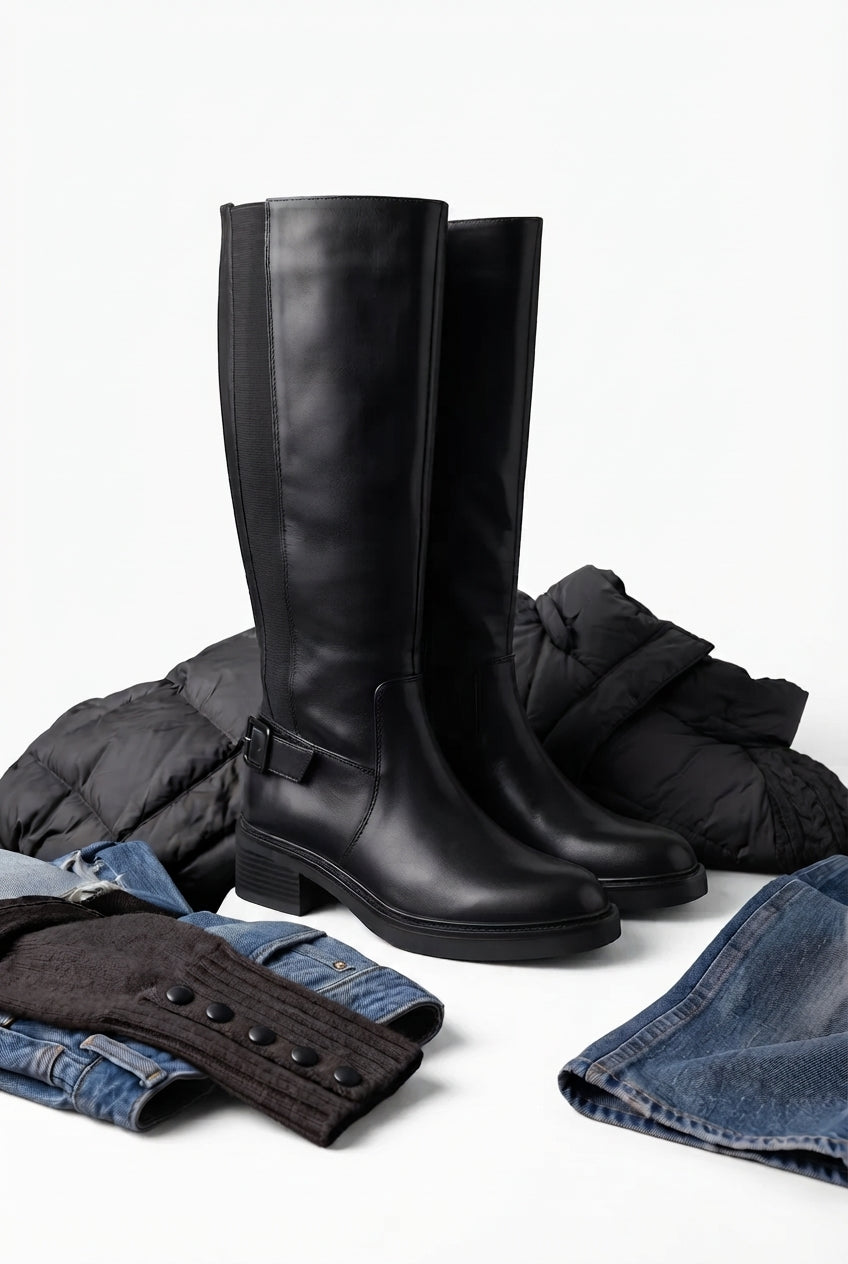 Stivale Con Elastico nero|Colore:Nero