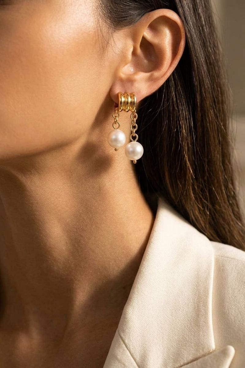 Eternity Pearl- Orecchini oro|Colore:Oro