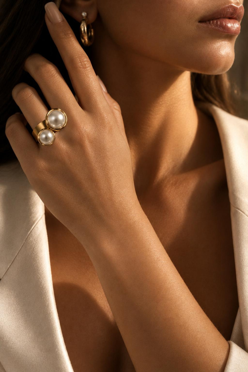 Eternity Pearl- Anello oro|Colore:Oro