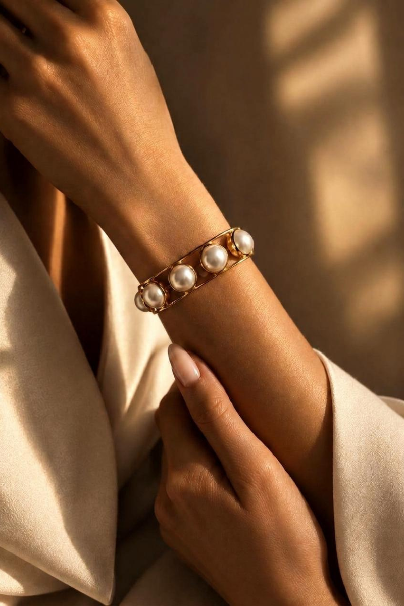 Eternity Pearl-Bracciale oro|Colore:Oro