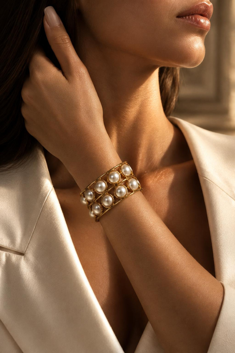 Eternity Pearl- Bracciale oro|Colore:Oro