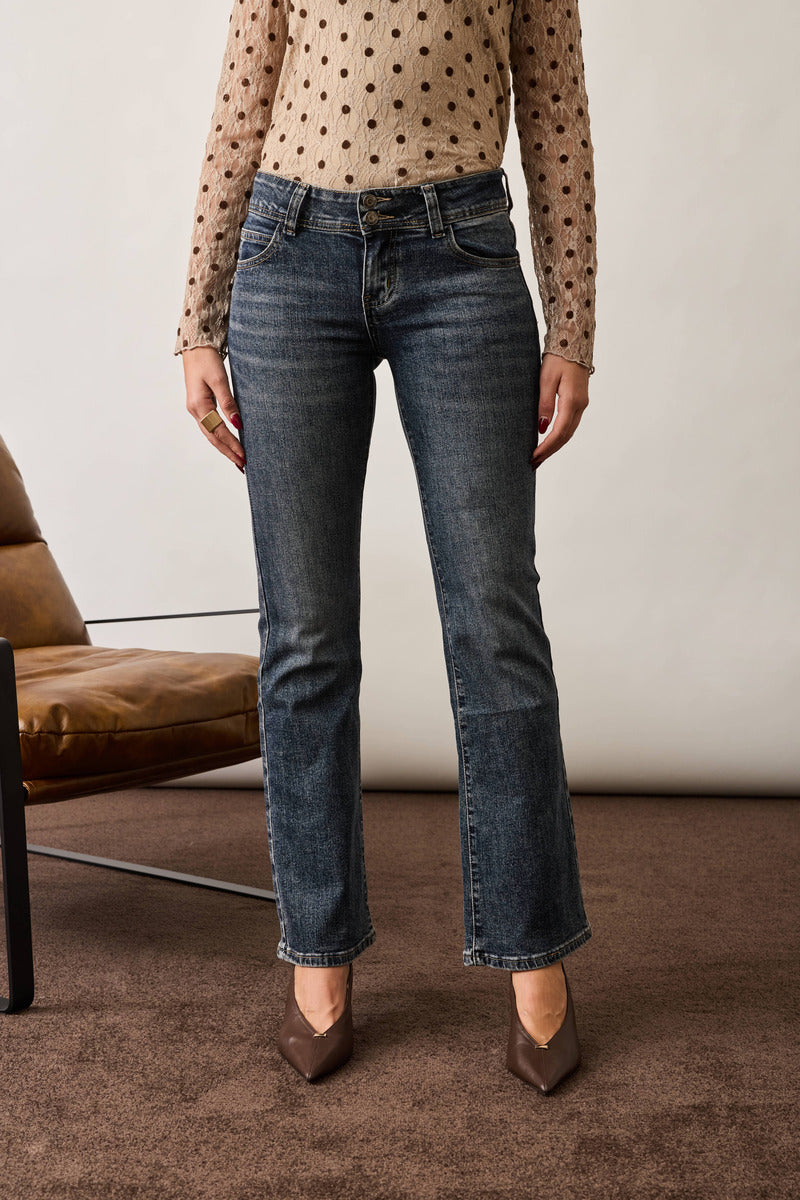 Jeans Zampetta denim scuro|Colore:Denim scuro