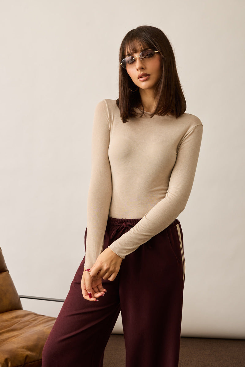 Maglia Girocollo Cashmere beige|Colore:Beige
