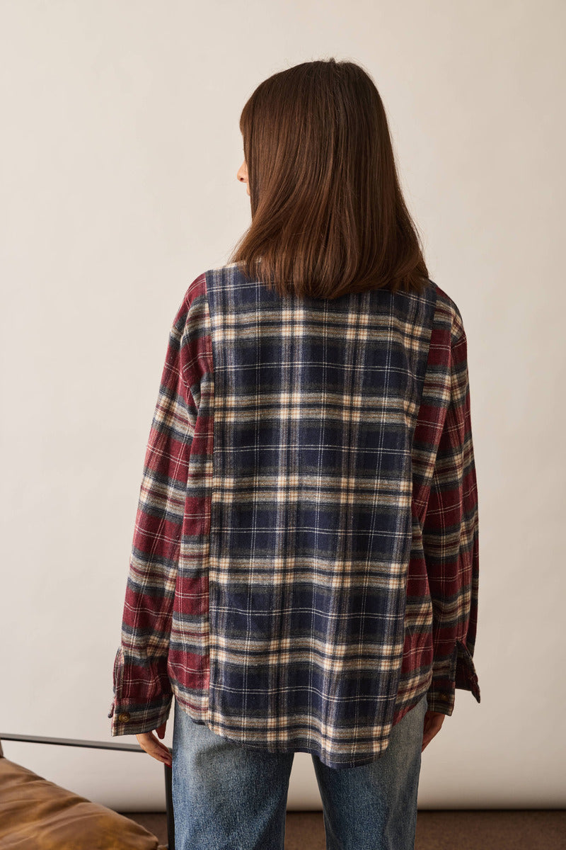 Camicia Quadri Wood borgogna|Colore:Borgogna