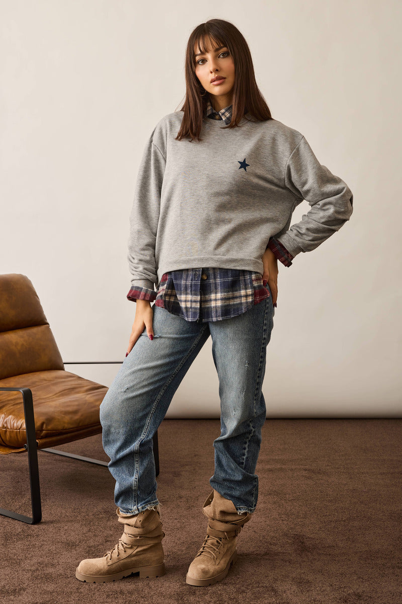 Jeans Carrot Strappi denim|Colore:Denim