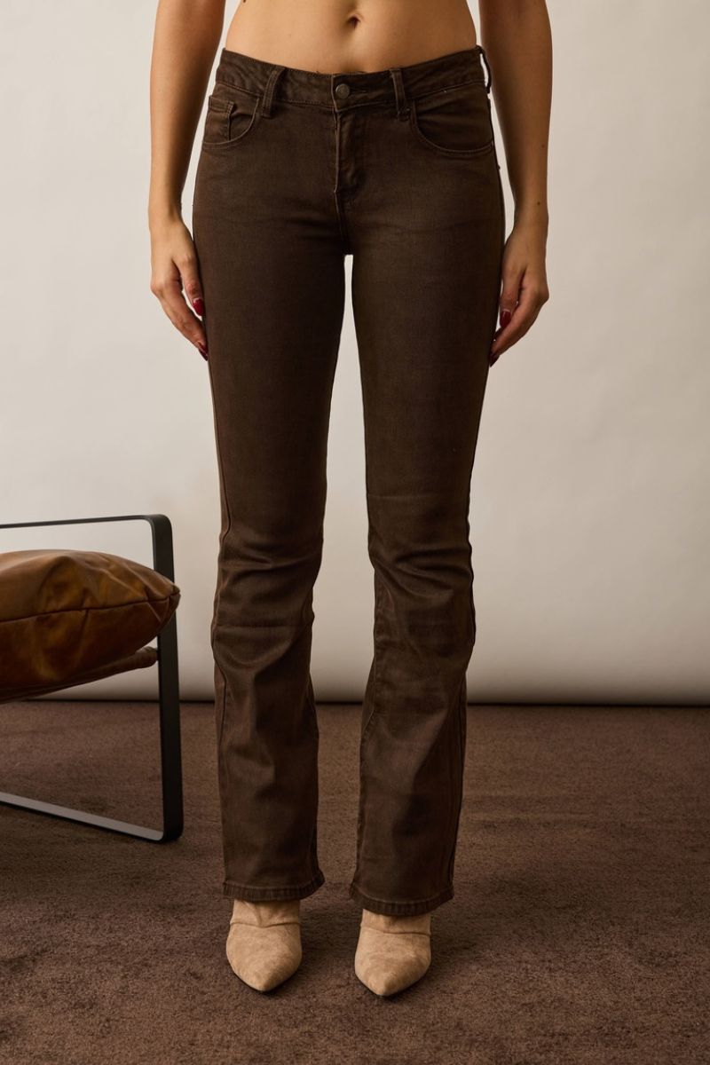 Pantalone Con Tasce E Bottoni testa di moro|Colore:Testa di moro