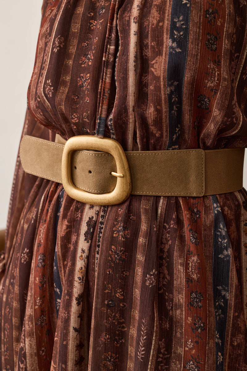Cintura Fibbia Rettangolare taupe|Colore:Taupe