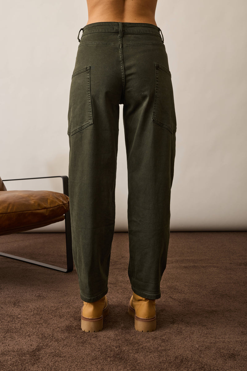 Pantaloni Con Tasconi verde militare|Colore:Verde militare
