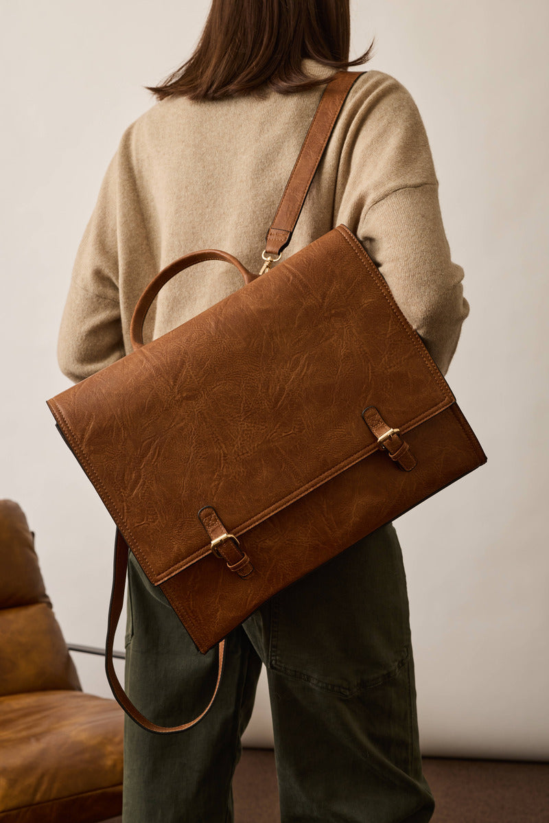 Borsa Cartella Cuoio|Colore:Cuoio