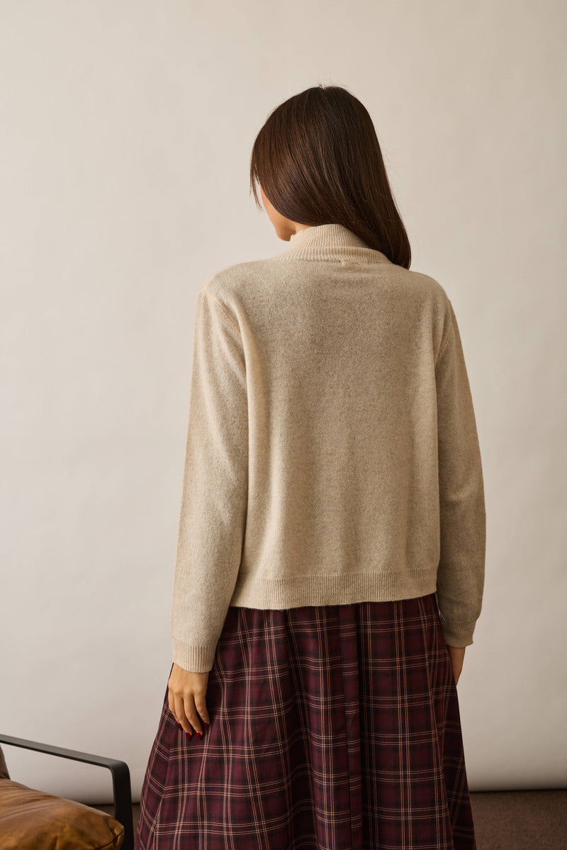 Cardigan Lana Merino beige|Colore:Beige