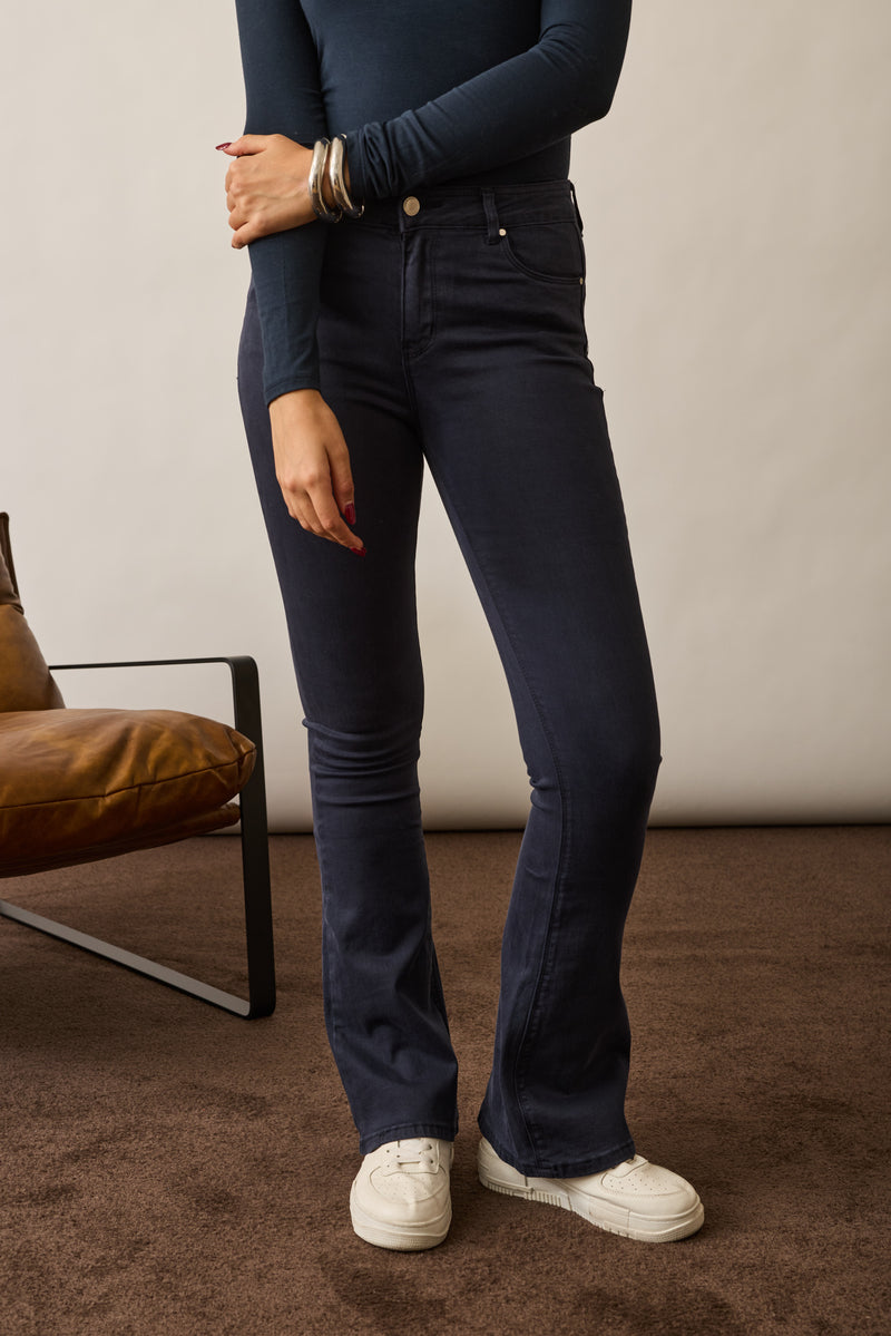 Pantalone Colorato Zampa Blu|Colore:Blu