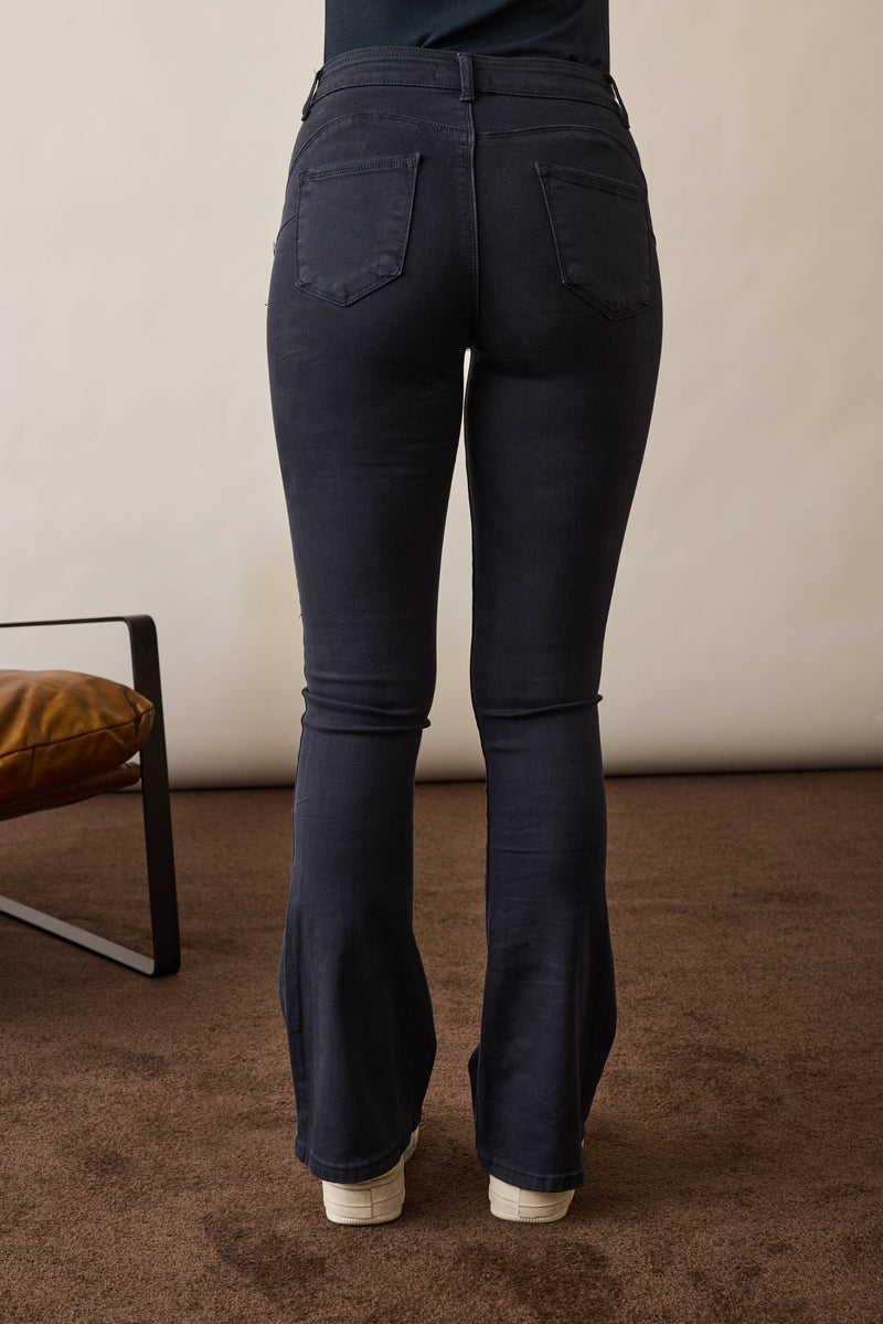 Pantalone Colorato Zampa Blu|Colore:Blu