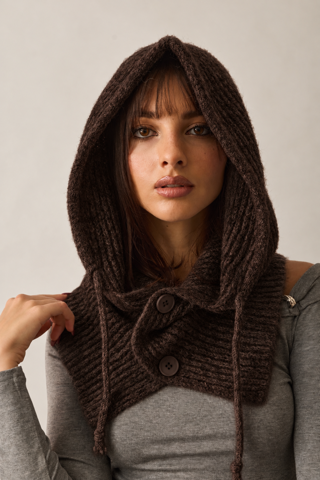 Balaclava Lana Testa di moro|Colore:Testa di moro
