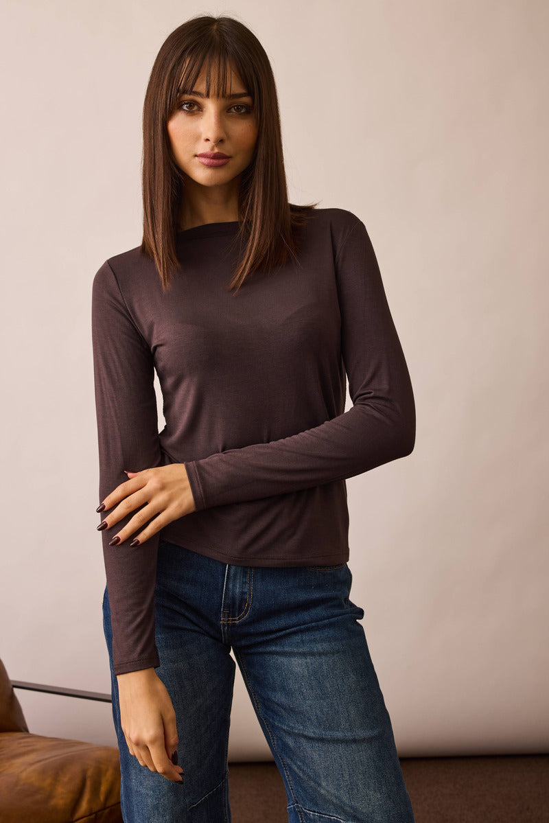 Maglia Scollo Barca testa di moro|Colore:Testa di moro
