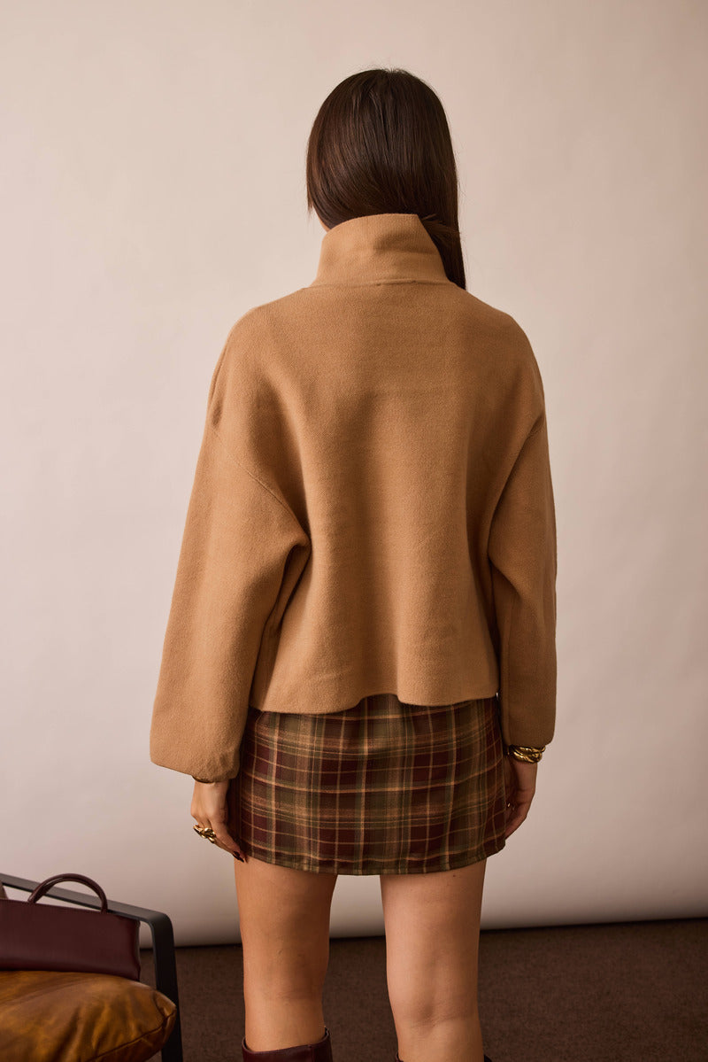 Cardigan Modello Cappa cammello|Colore:Cammello