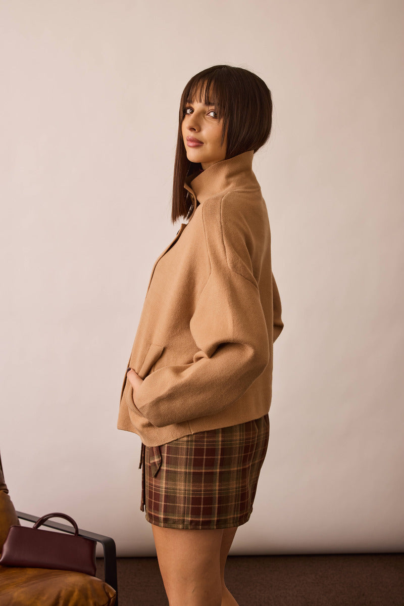 Cardigan Modello Cappa cammello|Colore:Cammello