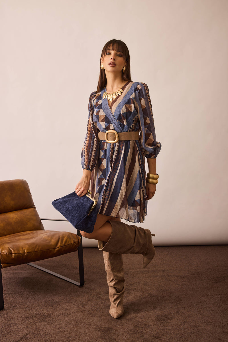 Abito Triangle Blu|Colore:Blu