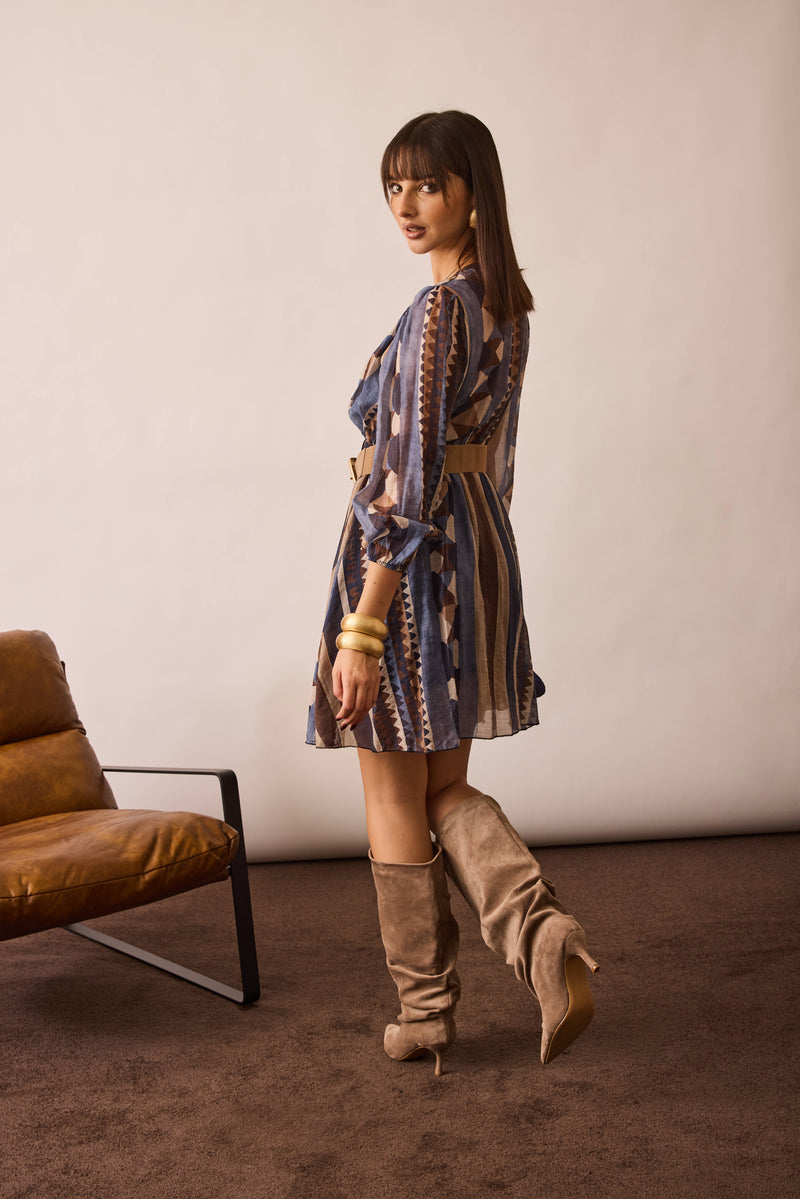 Abito Triangle Blu|Colore:Blu