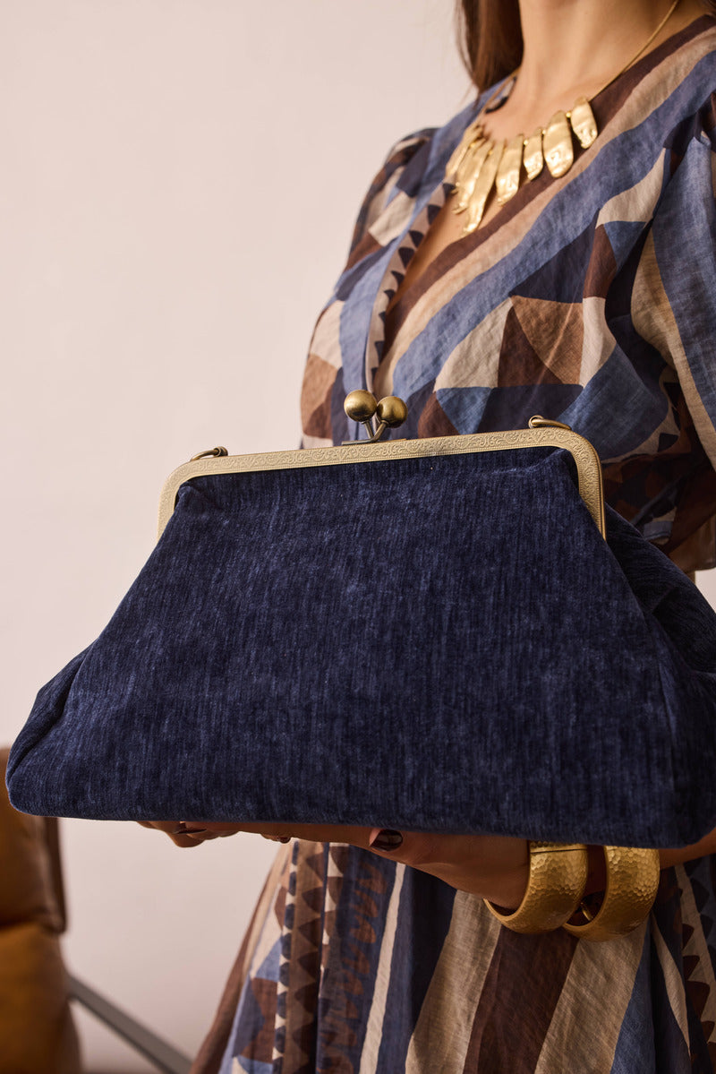 Clutch Epoque blu|Colore:Blu