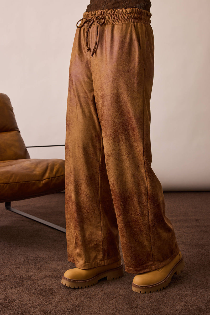 Pantalone Nabuk Tabacco|Colore:Tabacco