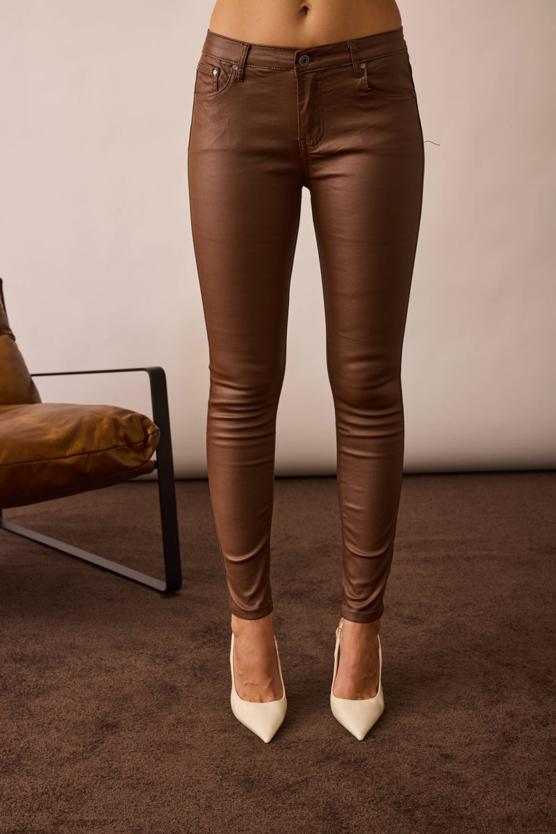 Skinny Spalmato Tabacco|Colore:Tabacco