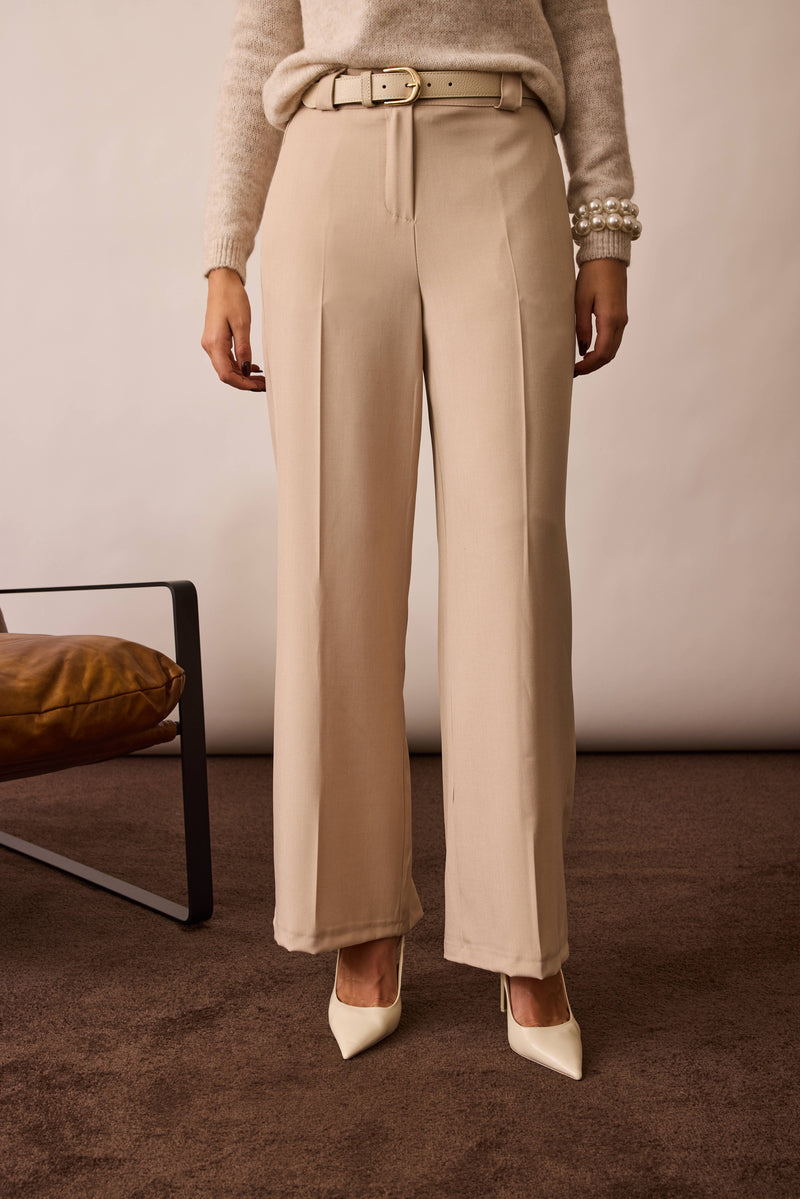 Pantalone Palazzo beige|Colore:Beige