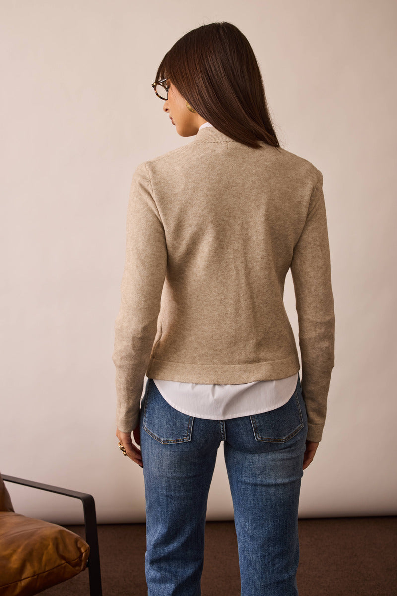 Cardigan Un Bottone beige|Colore:Beige
