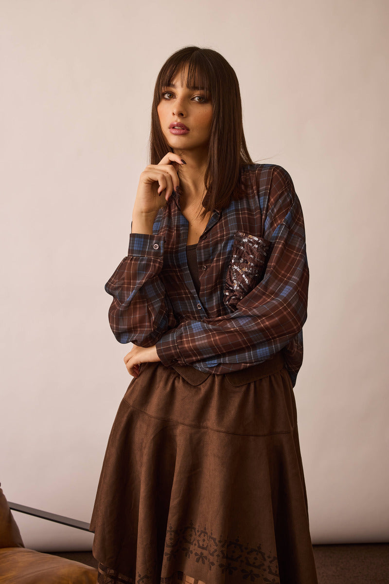Camicia Quadri testa di moro|Colore:Testa di moro