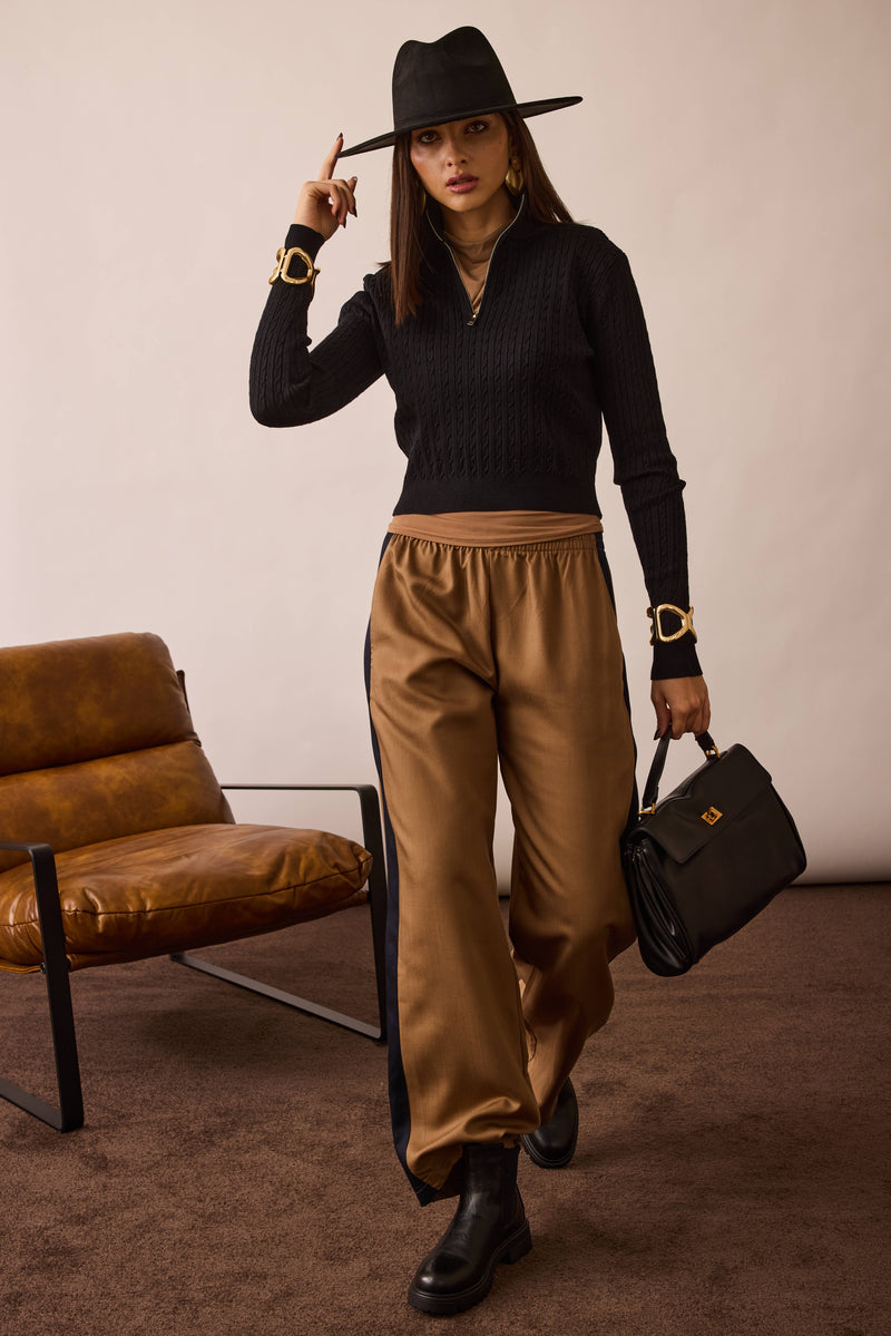 Pantalone Fascia tabacco|Colore:Tabacco