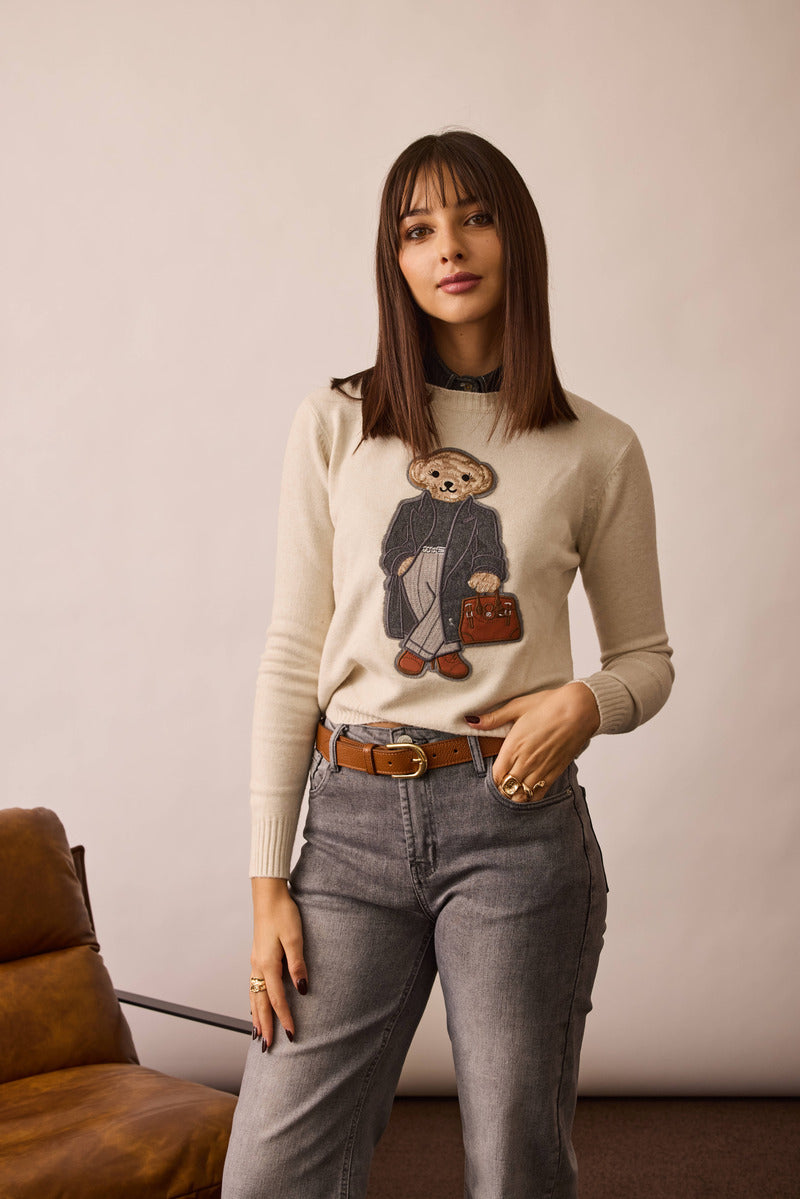 Pull Teddy gesso|Colore:Gesso