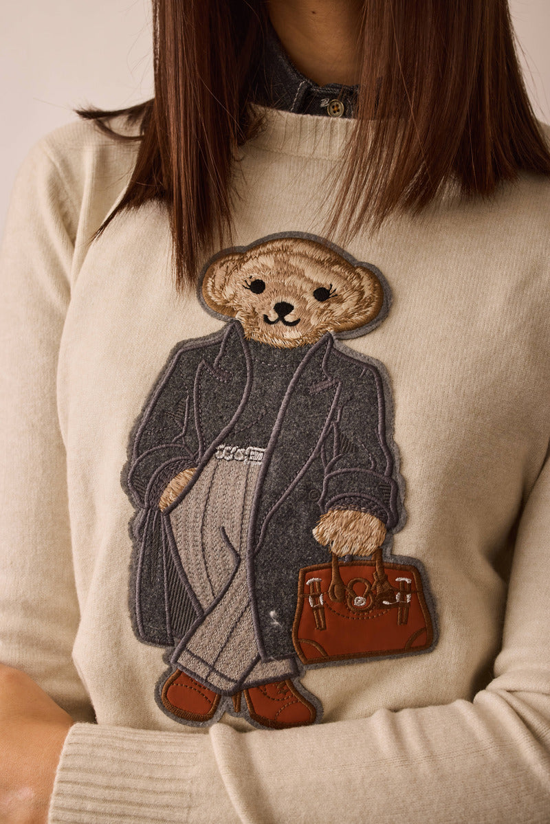 Pull Teddy gesso|Colore:Gesso