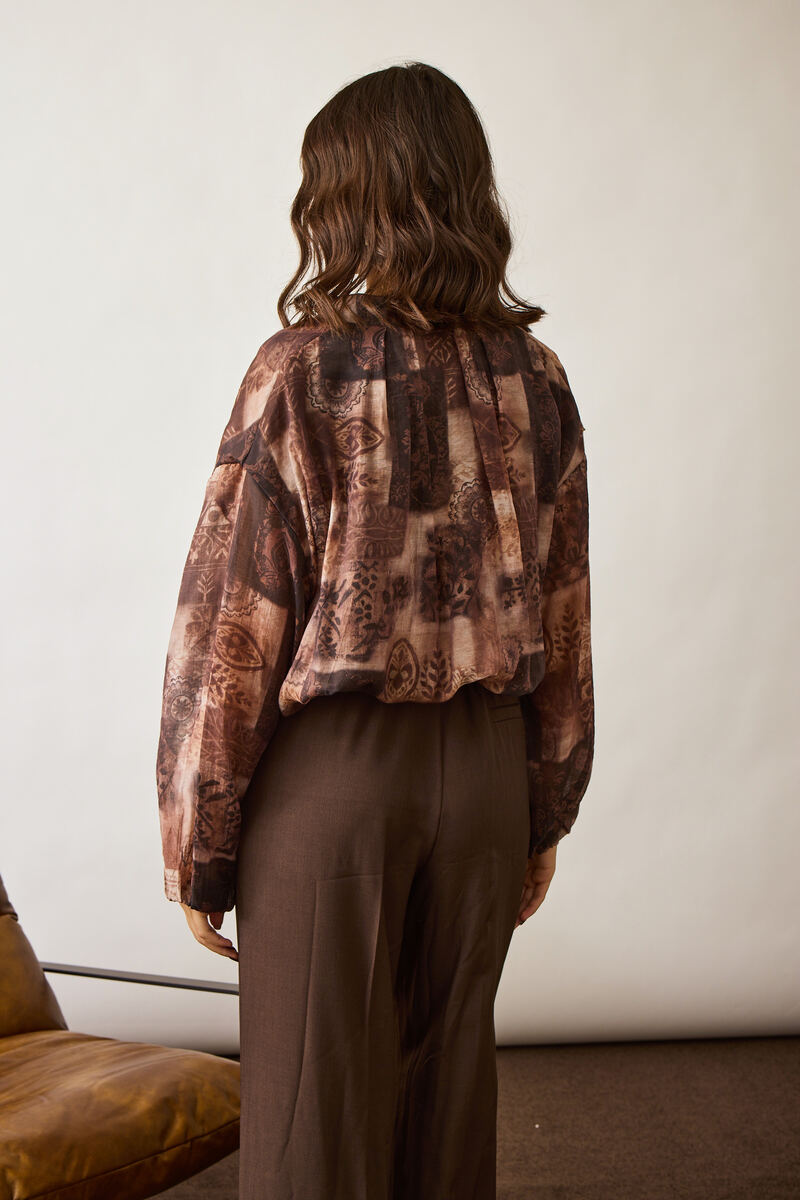 Bomber Leggero Fantasia testa di moro|Colore:Testa di moro