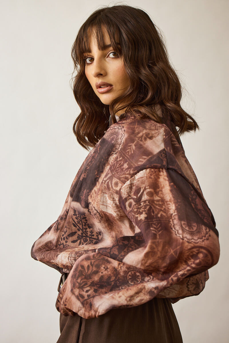 Bomber Leggero Fantasia testa di moro|Colore:Testa di moro
