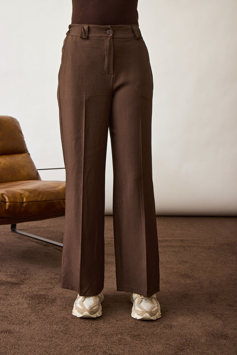 Pantalone Palazzo Testa di moro|Colore:Testa di moro