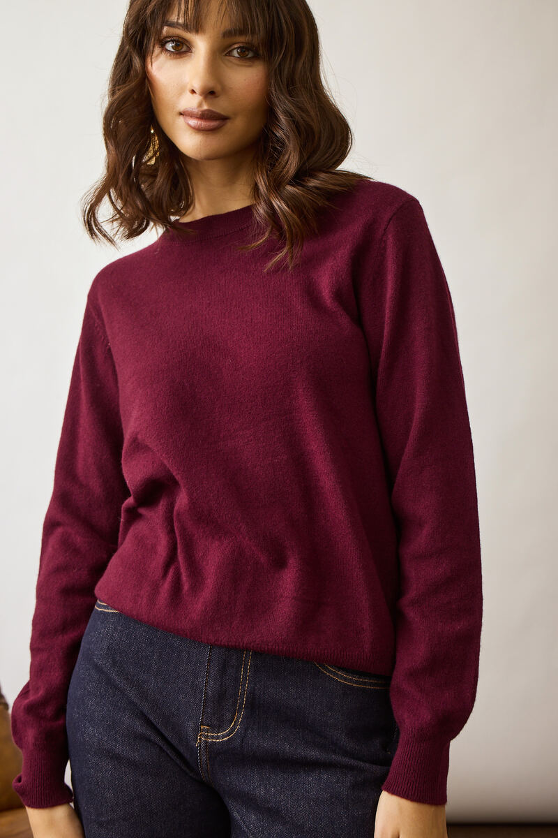 Pull Girocollo bordeaux|Colore:Bordeaux