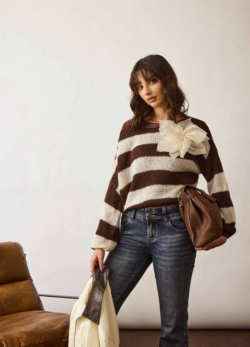 Pull Fasce Con Coccarda testa di moro|Colore:Testa di moro