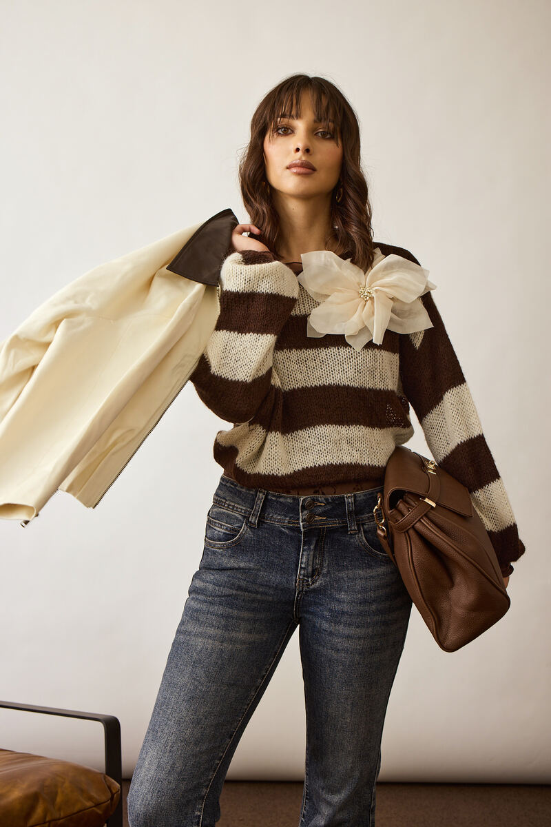 Pull Fasce Con Coccarda testa di moro|Colore:Testa di moro