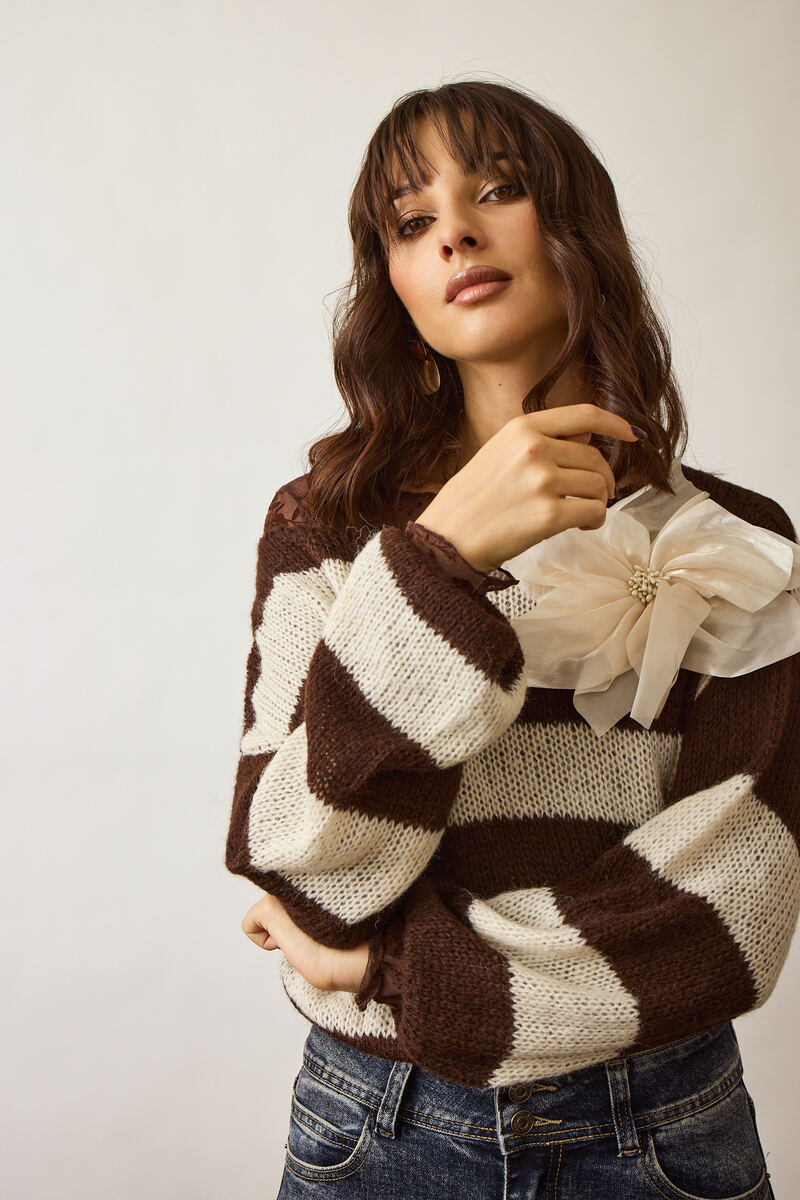 Pull Fasce Con Coccarda testa di moro|Colore:Testa di moro