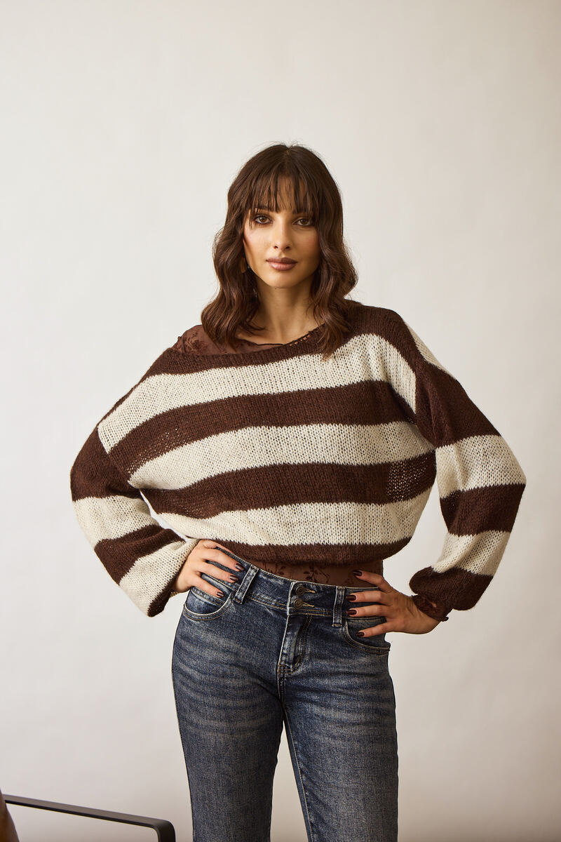 Pull Fasce Con Coccarda testa di moro|Colore:Testa di moro