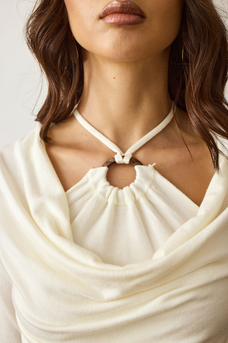 Maglia Con Pietrine panna|Colore:Panna
