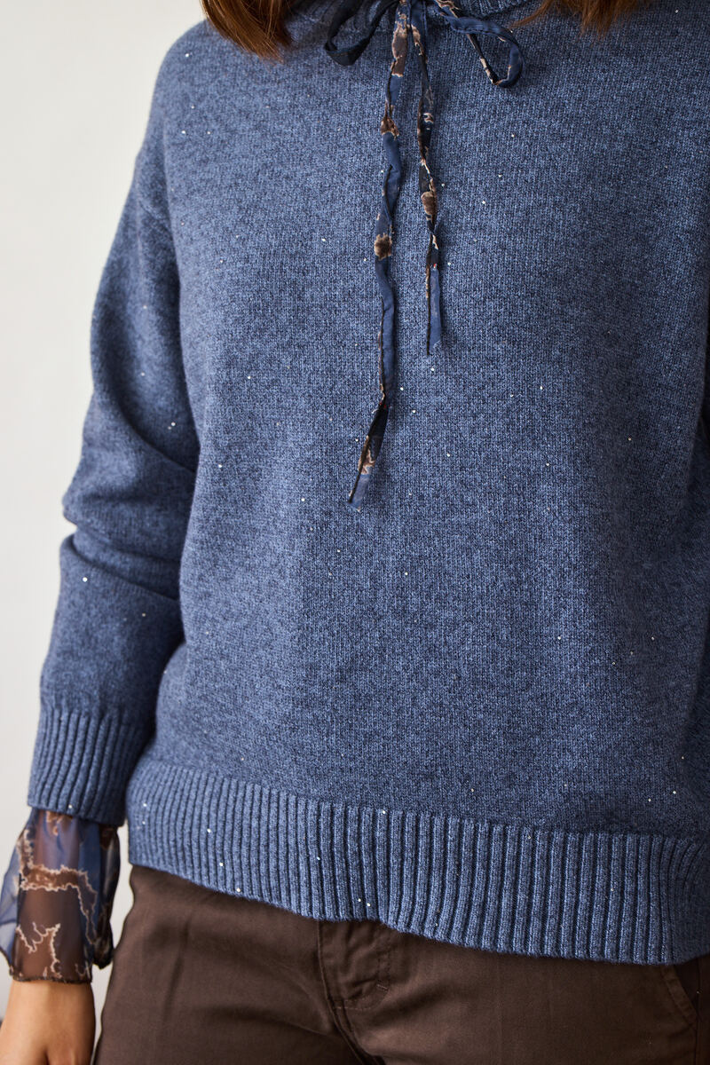 Pull Mini Paillettes avion|Colore:Avion