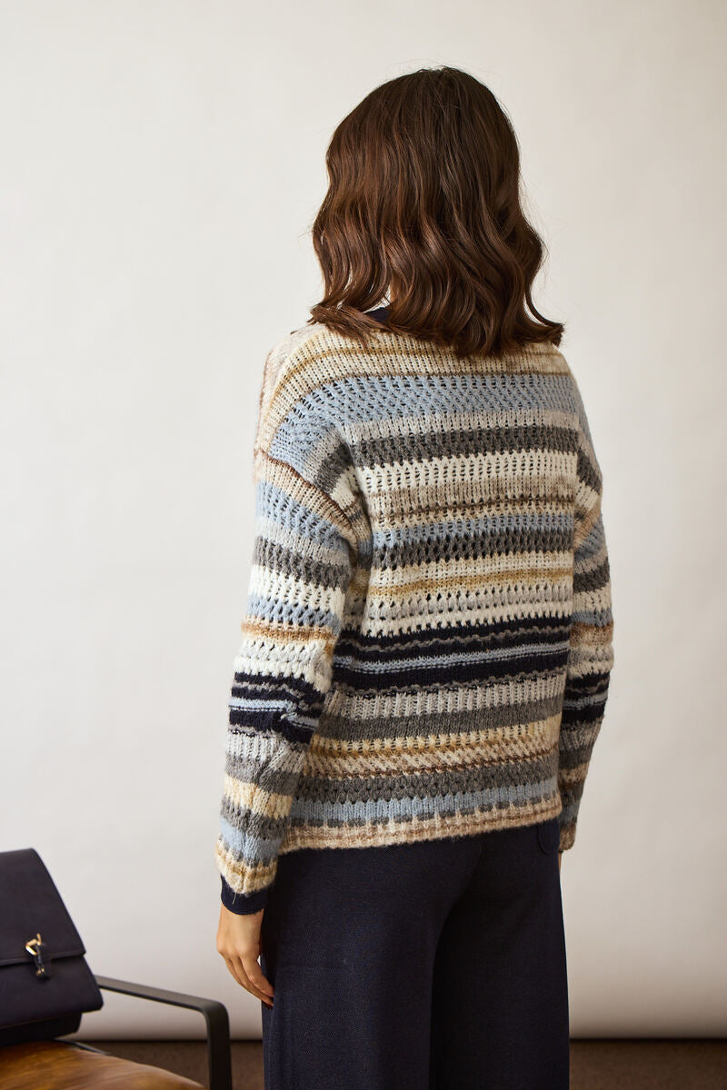 Pull Fasce Colorate celeste|Colore:Celeste